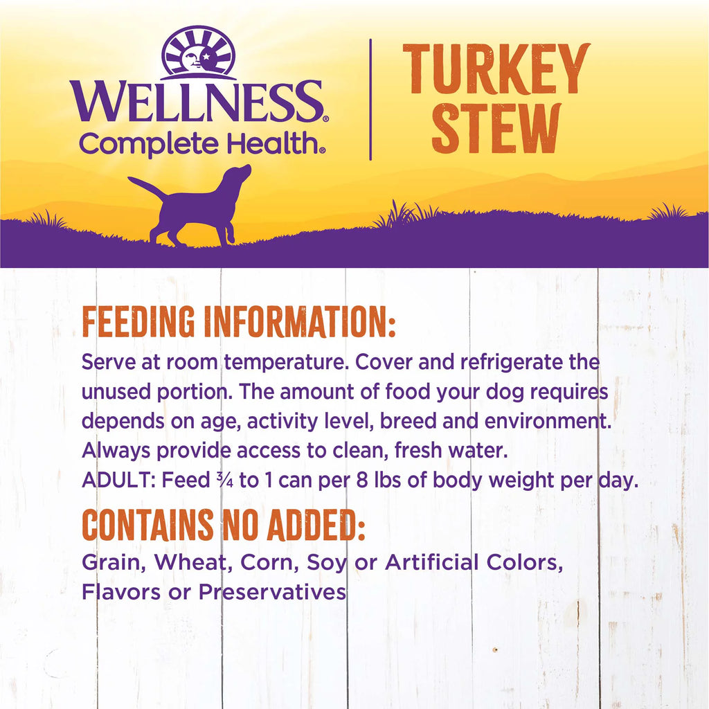 Natural Canned Dog Food Turkey Stew 12.5 Ounce Pack of 12 U426