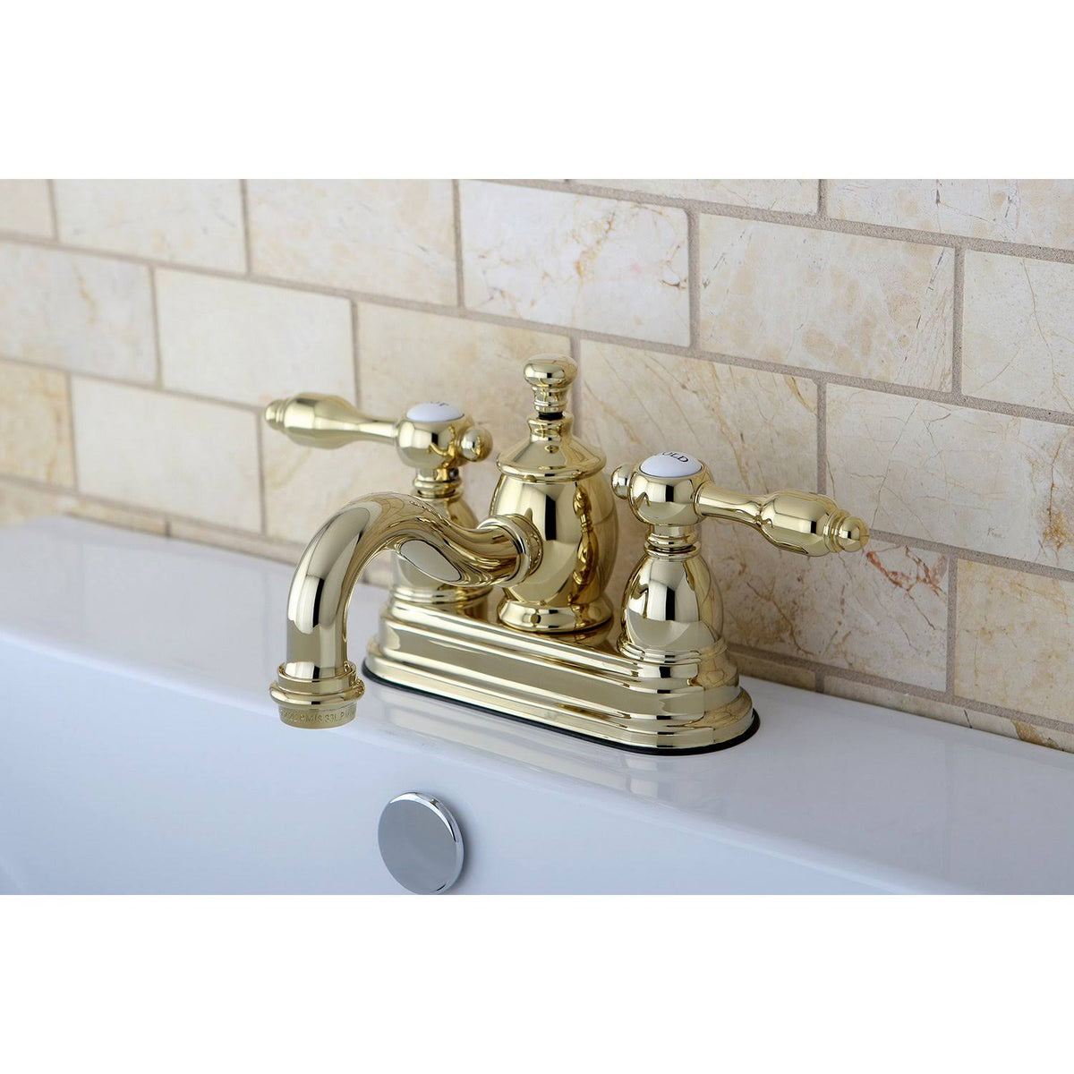 Chrome Centerset Lavatory Faucet with Pop-Up Y652104