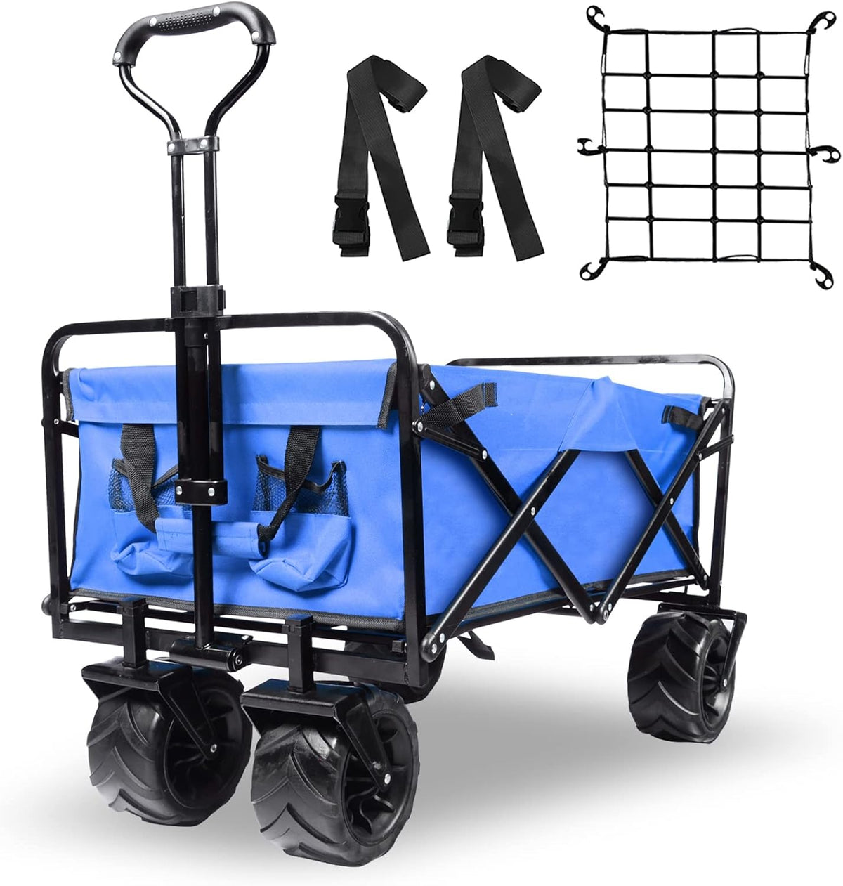 Collapsible Heavy Duty Wagon Cart with All-Terrain Wheels F55622