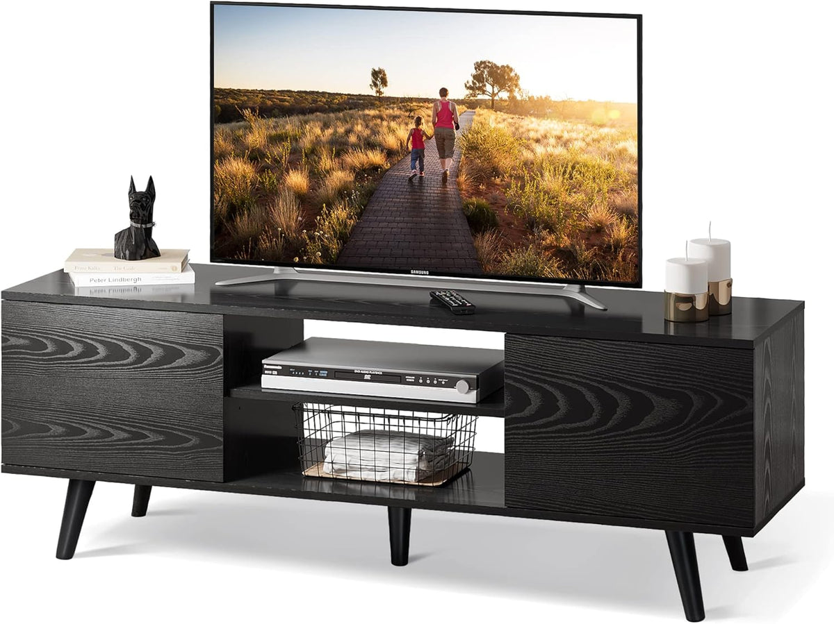 Mid-Century Modern TV Stand with Storage Cabinet F785