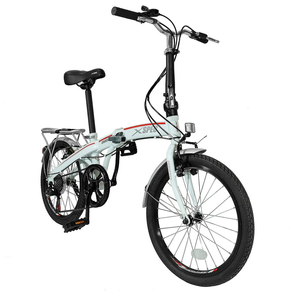White 7 Speed Folding Compact Bike K221547