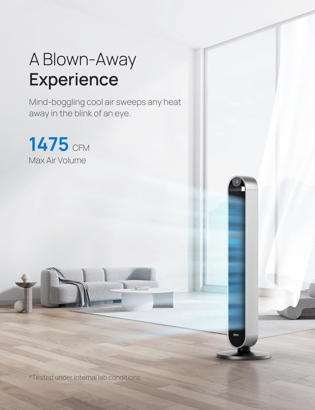 Tower Fan with Remote 42 Inch 12 Speeds 12H Timer F4852