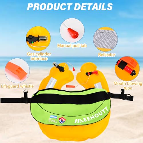 Automatic Inflatable Belt Pack Water Sports Jacket Waist Belt PFD K755