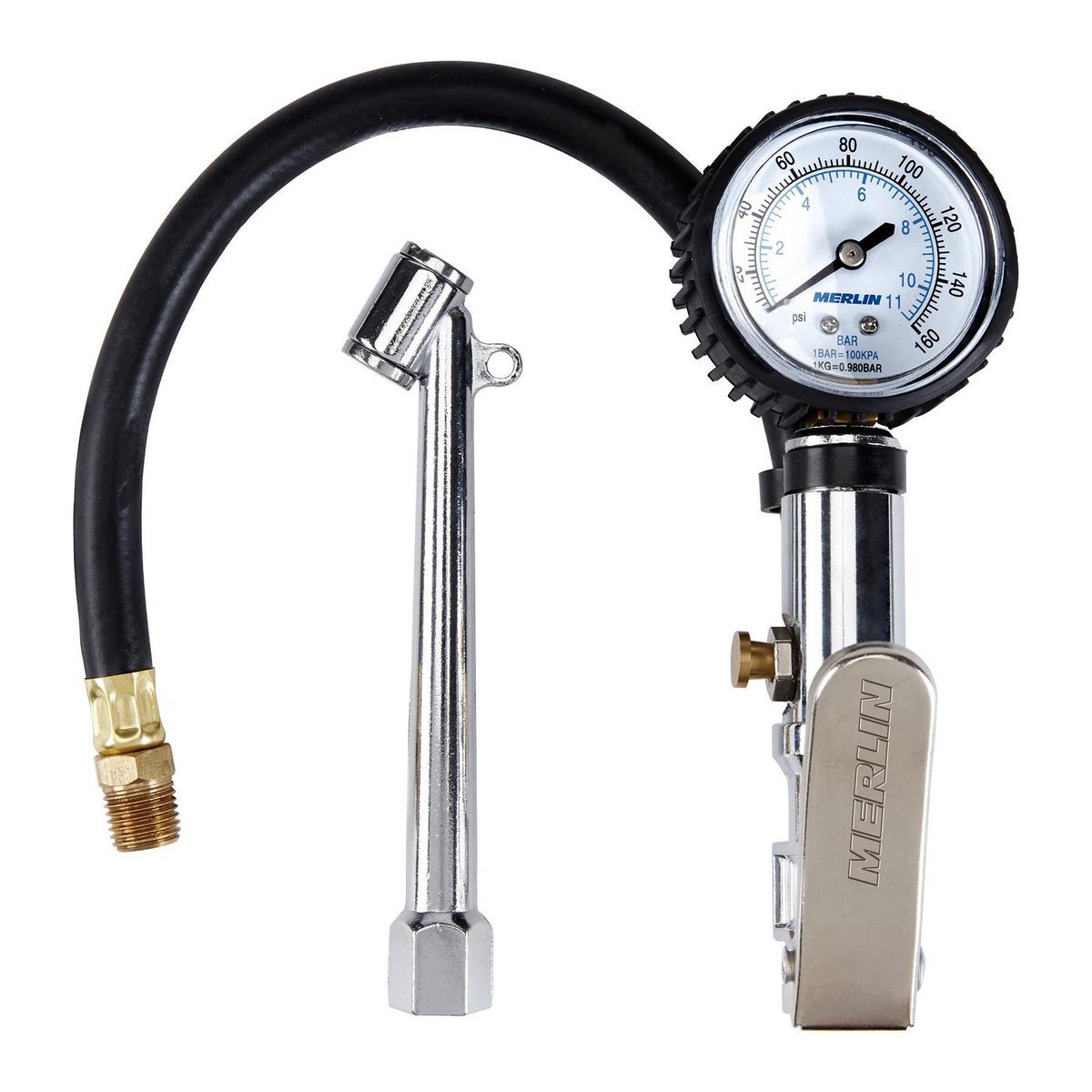 Dual-Head Air Chuck Inflator with Dial Gauge F343