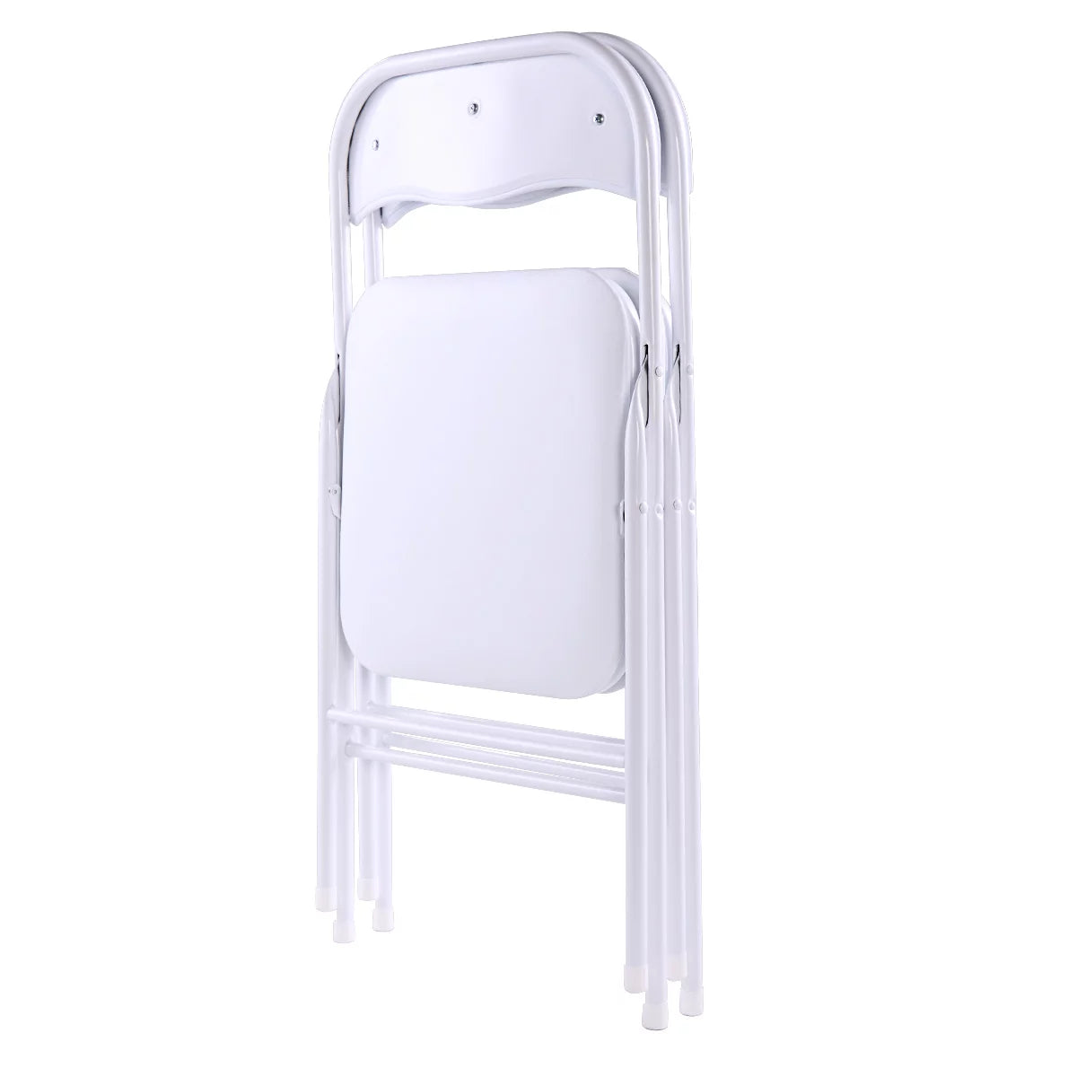 White Folding Chairs Set of 6 K80275