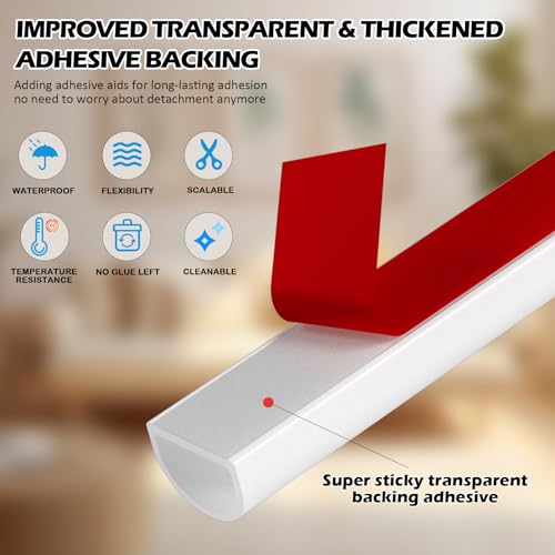 20FT Black Self Adhesive Silicone Door Weather Stripping B855075