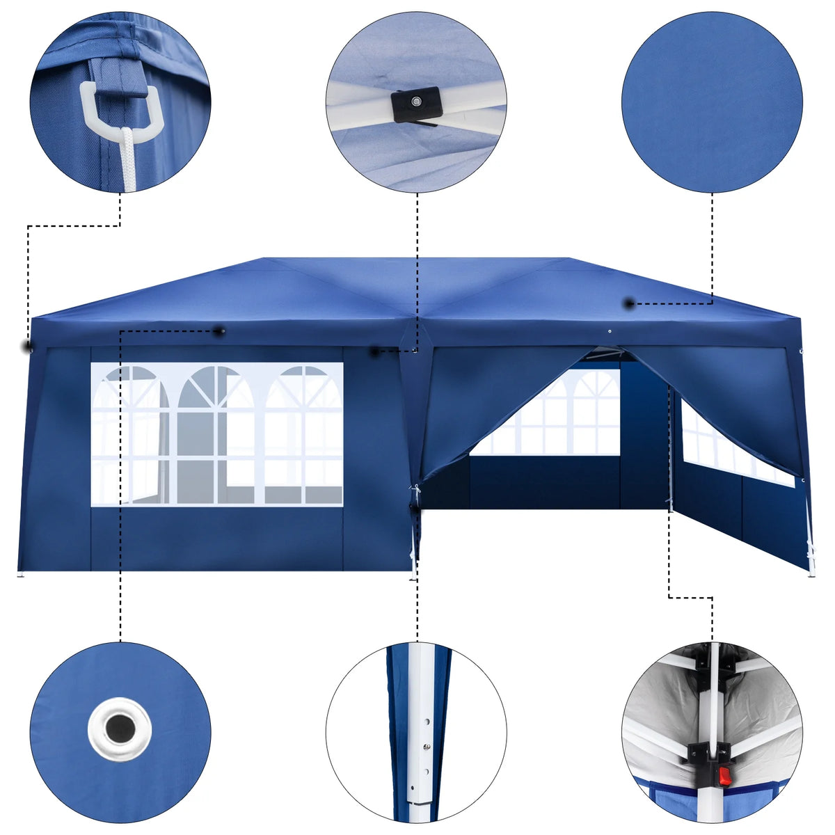 10'x20' Pop Up Canopy Tent with Carry Bag T570015