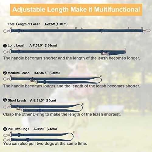 Waterproof Dog Leash with 2 Hooks D785
