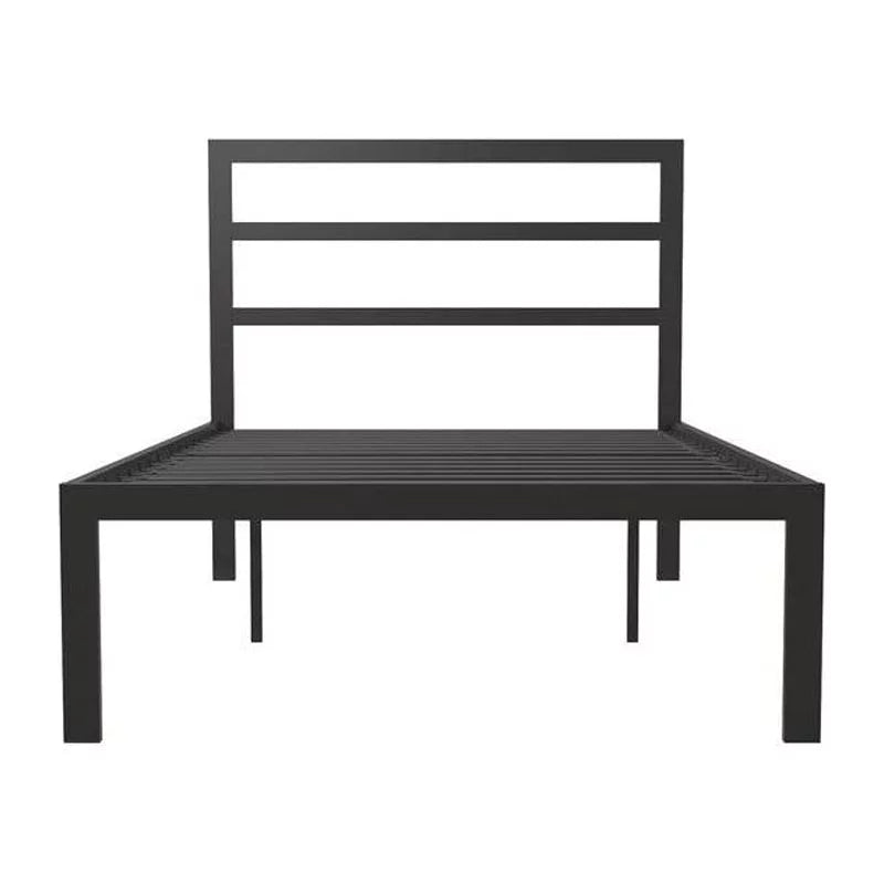 Black Metal Platform Bed Frame with Headboard I820