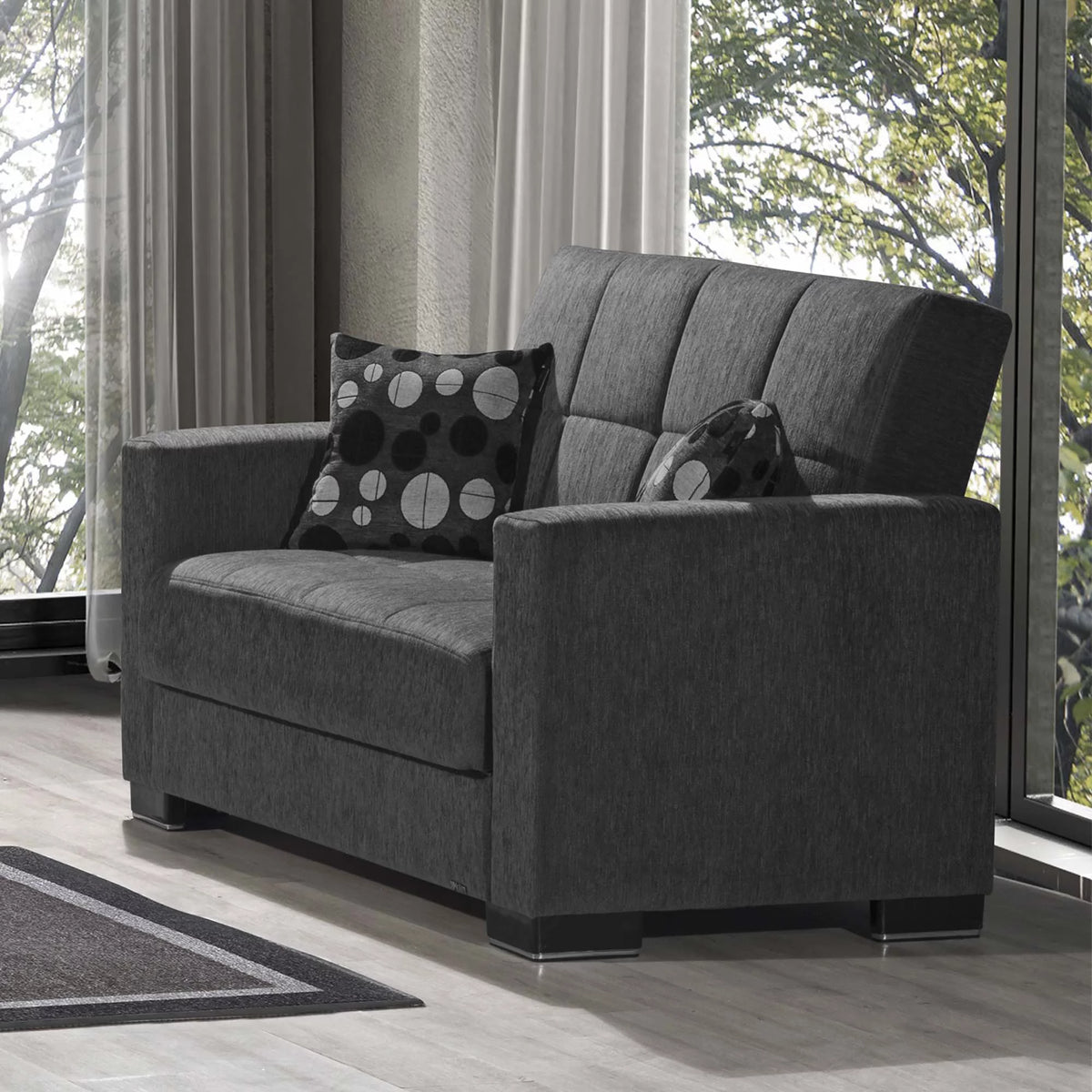 Dark Gray Loveseat R33834