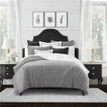 Charcoal Twin Size Duvet Cover & 1 Pillow Sham Set I478888
