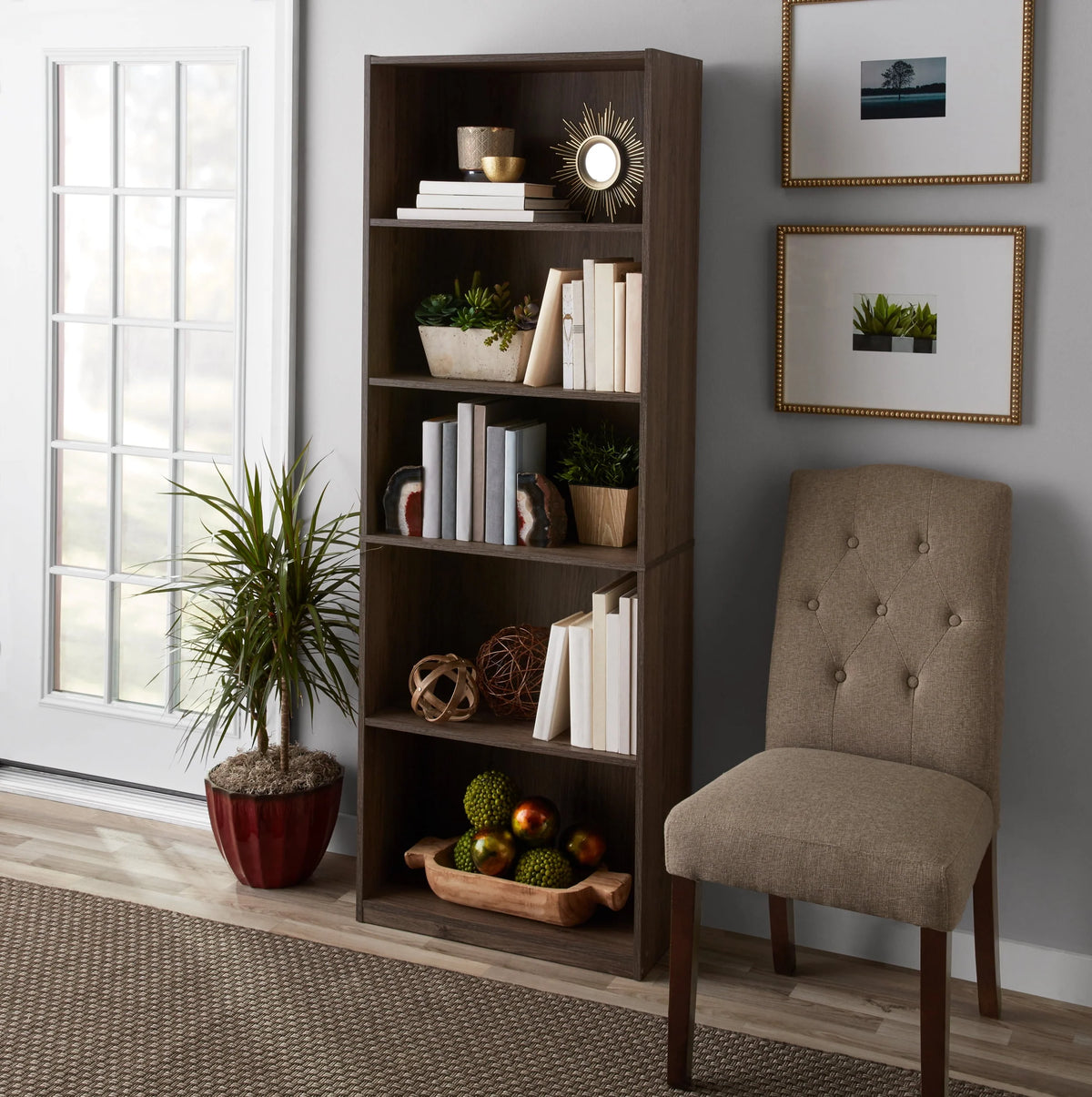 5-Shelf Bookcase with Adjustable Shelves L435