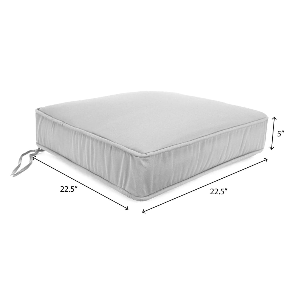 Green Square Outdoor Deep Seat Cushion with Ties Z2818