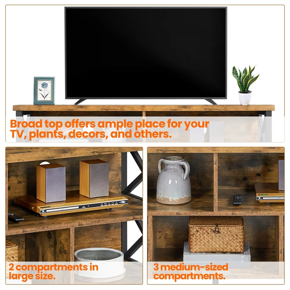 Gray TV Stand with Storage A1272
