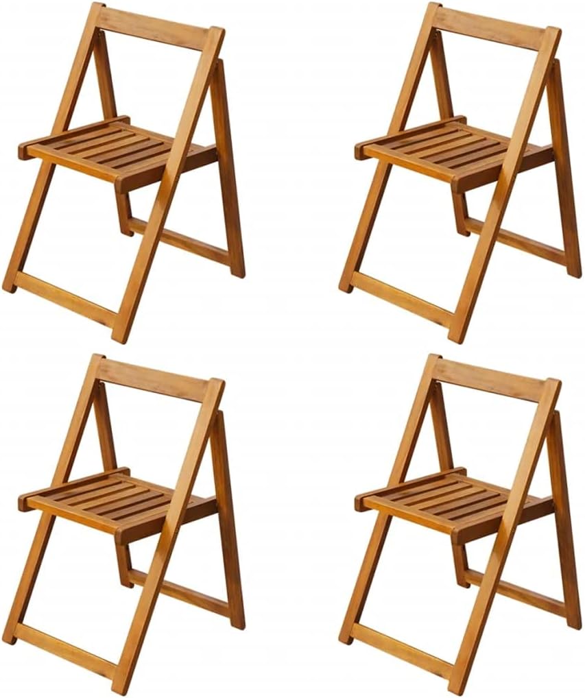 5 Piece Solid Acacia Wood Folding Outdoor Dining Set F277487