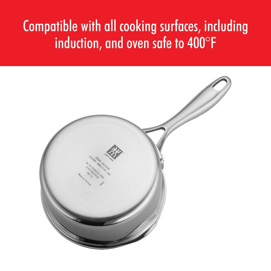 1-qt Stainless Steel Ceramic Nonstick Saucepan M9175