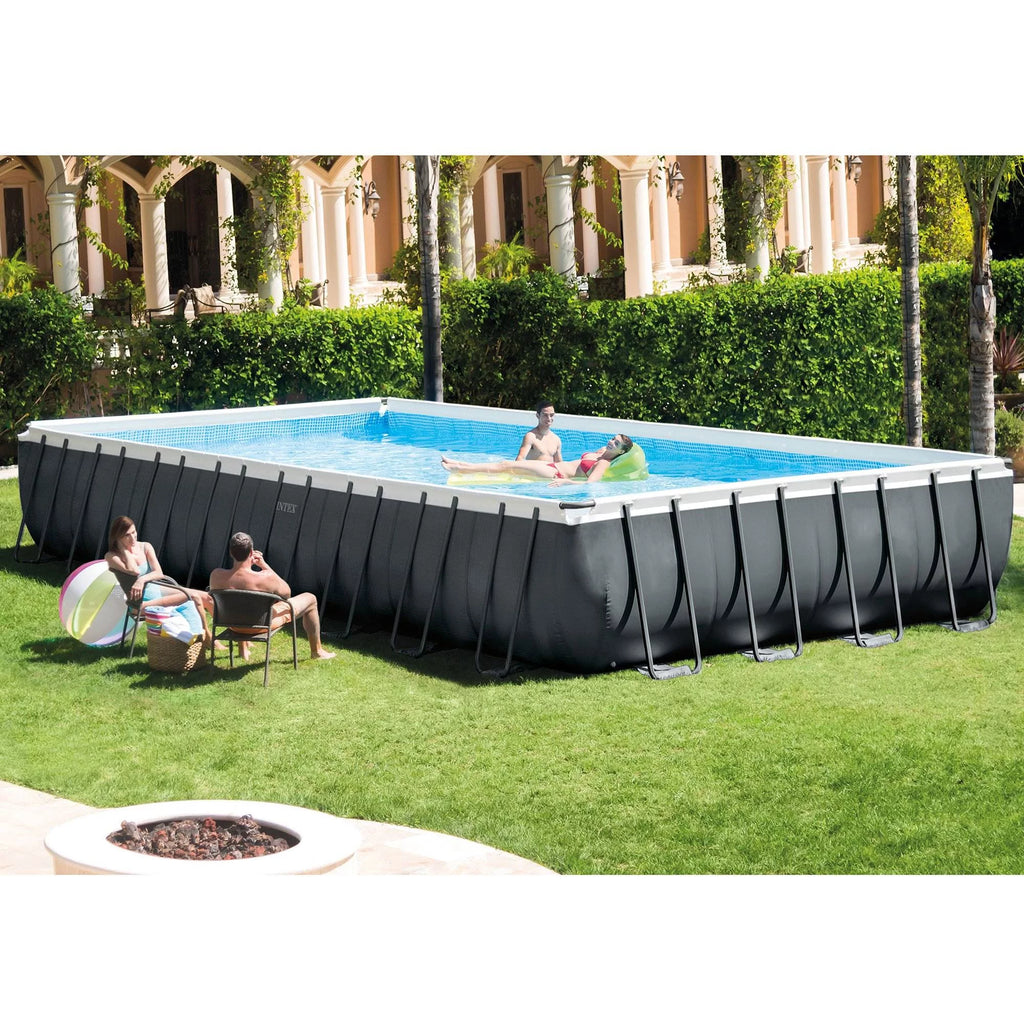 24' x 12' x 52 Rectangular Frame Swimming Pool Set with Pump O277265