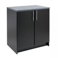 Black Wood Freestanding Garage Cabinet X32178