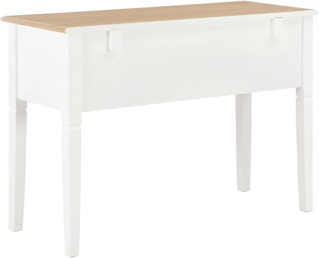 Brown and White 5 Drawer Wooden Writing Desk B272183