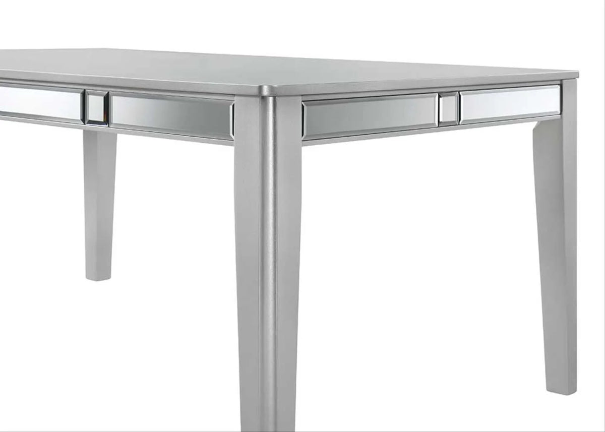 Grey Silver Dining Table Set for 6 J4325