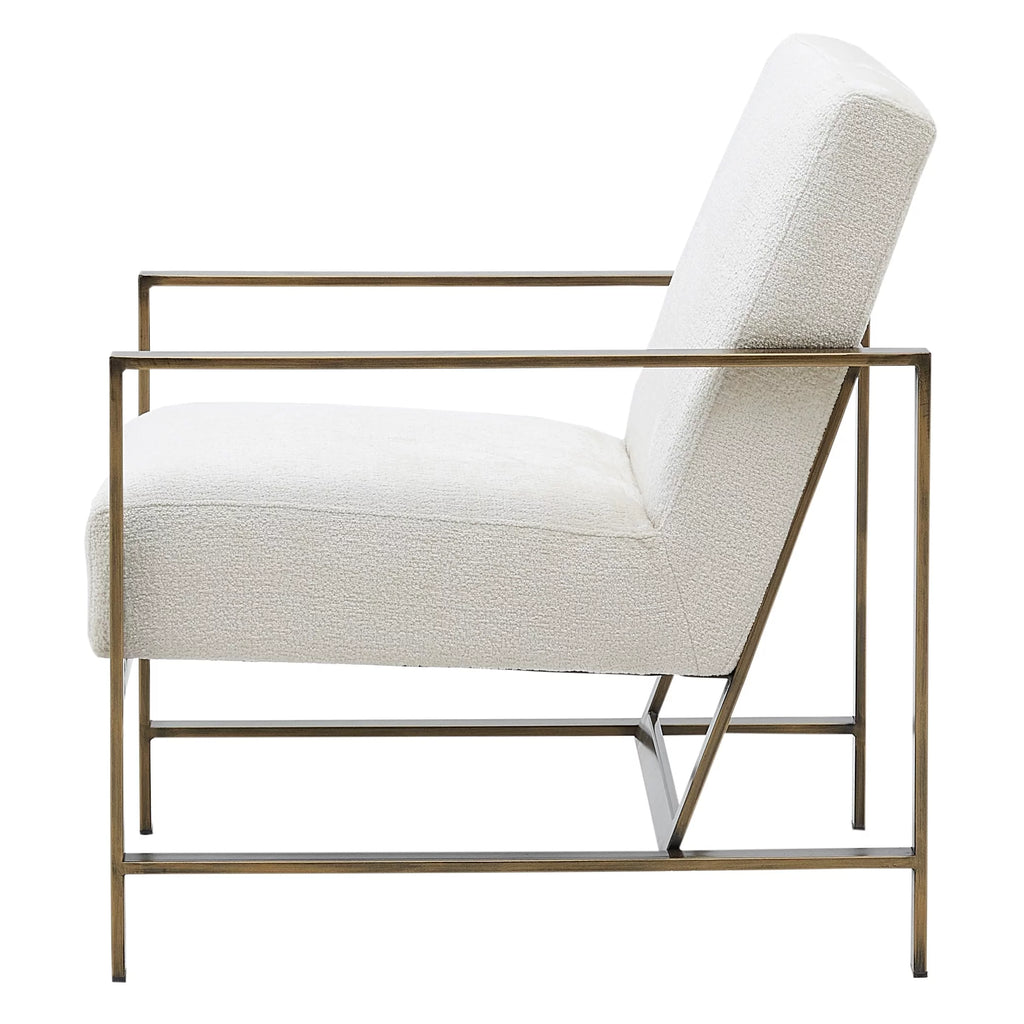 Cream Fabric Accent Arm Chair X7484