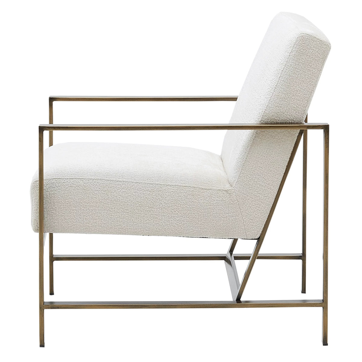 Cream Fabric Accent Arm Chair X7484