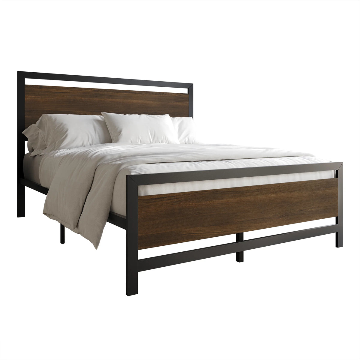 Twin Metal Platform Bed Light Grey T5125