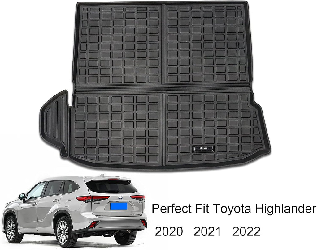 3 Row All-Weather Rubber Car Floor Mats & Cargo Liner Black P1011
