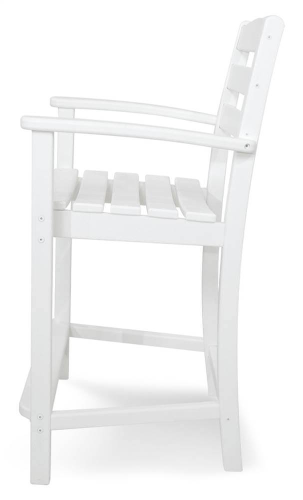 White Counter Arm Chair C4370