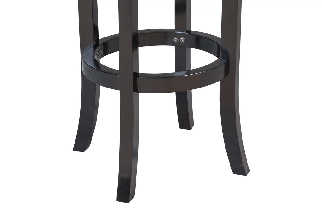 Black 24in. Backless Swivel Wood Counter Stool B72001