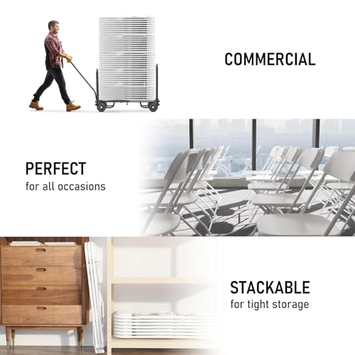 White Plastic Folding Chair 10 Pack 350 lb Capacity S85620