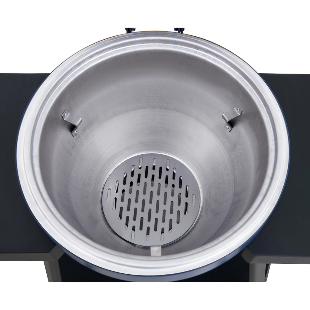 Green Egg-shaped Grill with Pizza Plate J687124