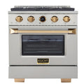 30 4.2 cu. ft. 4 Burner Natural Gas Dual Fuel Range Stainless Steel Q7369