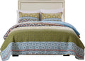 100% Cotton Reversible Oversized Quilt Set, 3-Piece King/Cal King G5427