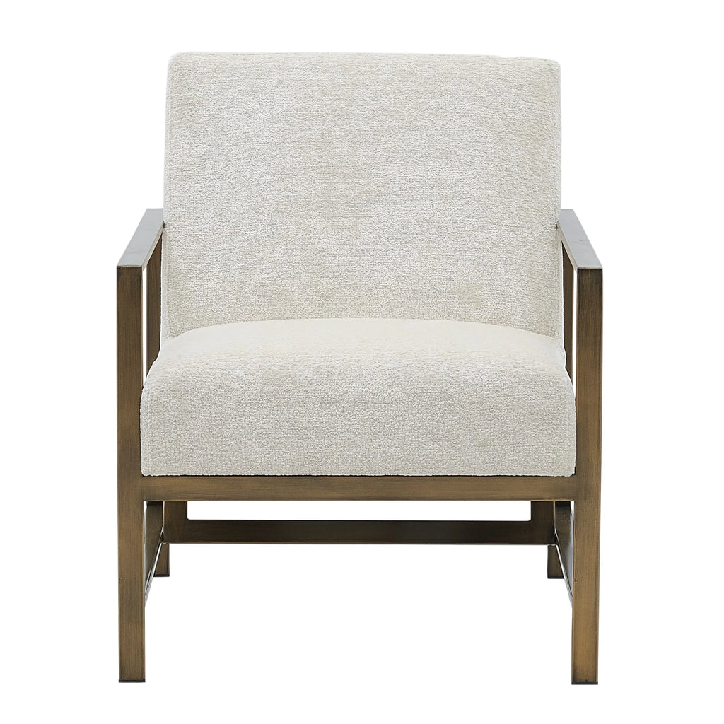 Cream Fabric Accent Arm Chair X7484
