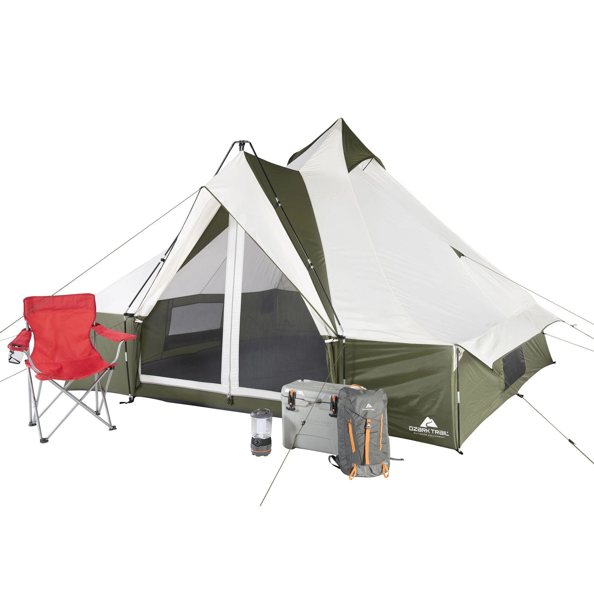 8 Person Camping Tent with Covered Entrance A19223
