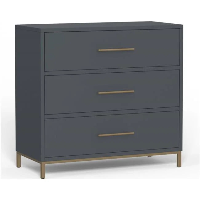 Slate Gray Three Drawer Small Chest C282