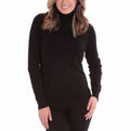 Black Long Sleeve Turtle Neck Sweater Q420