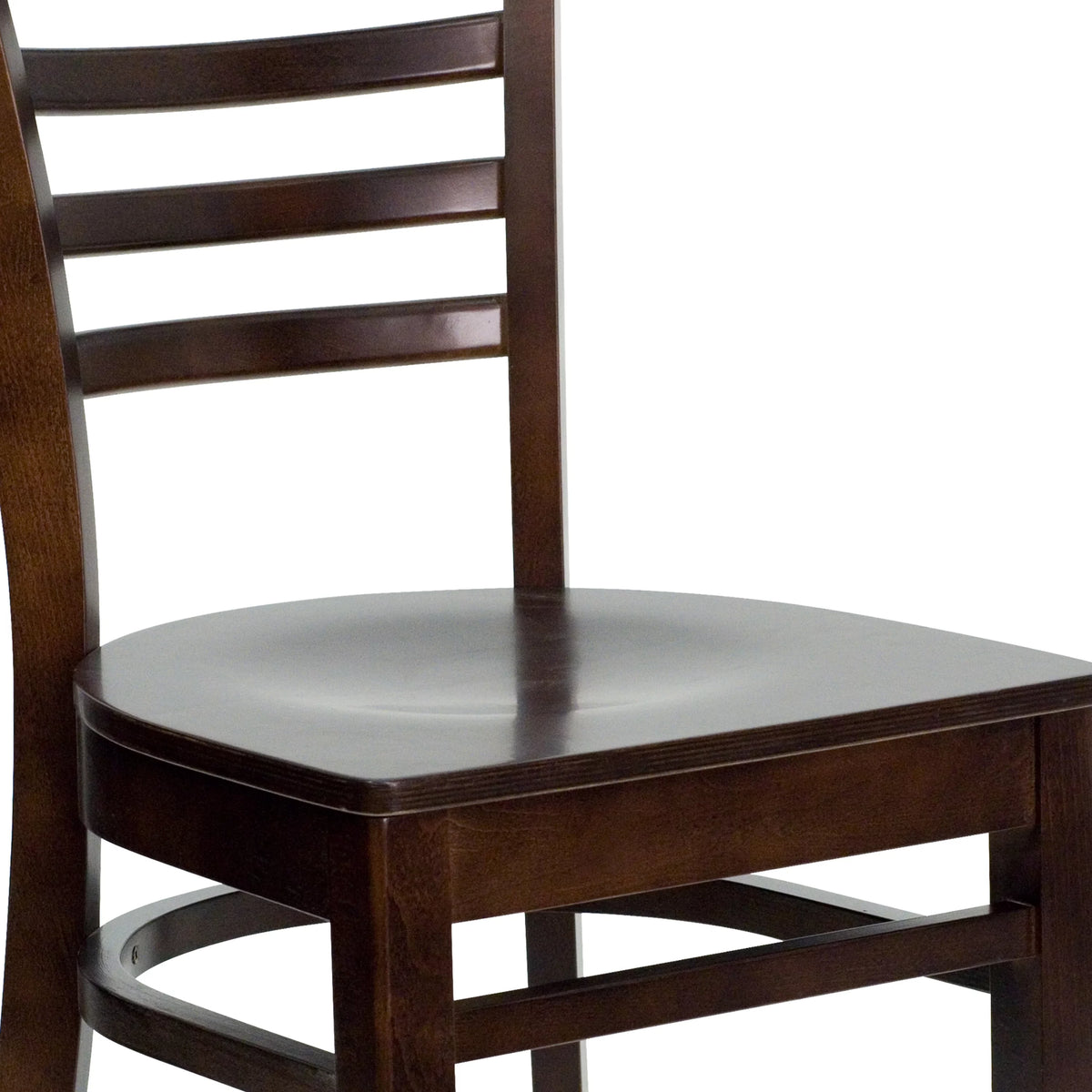 Ladder Back Walnut Wood Restaurant Chair C128