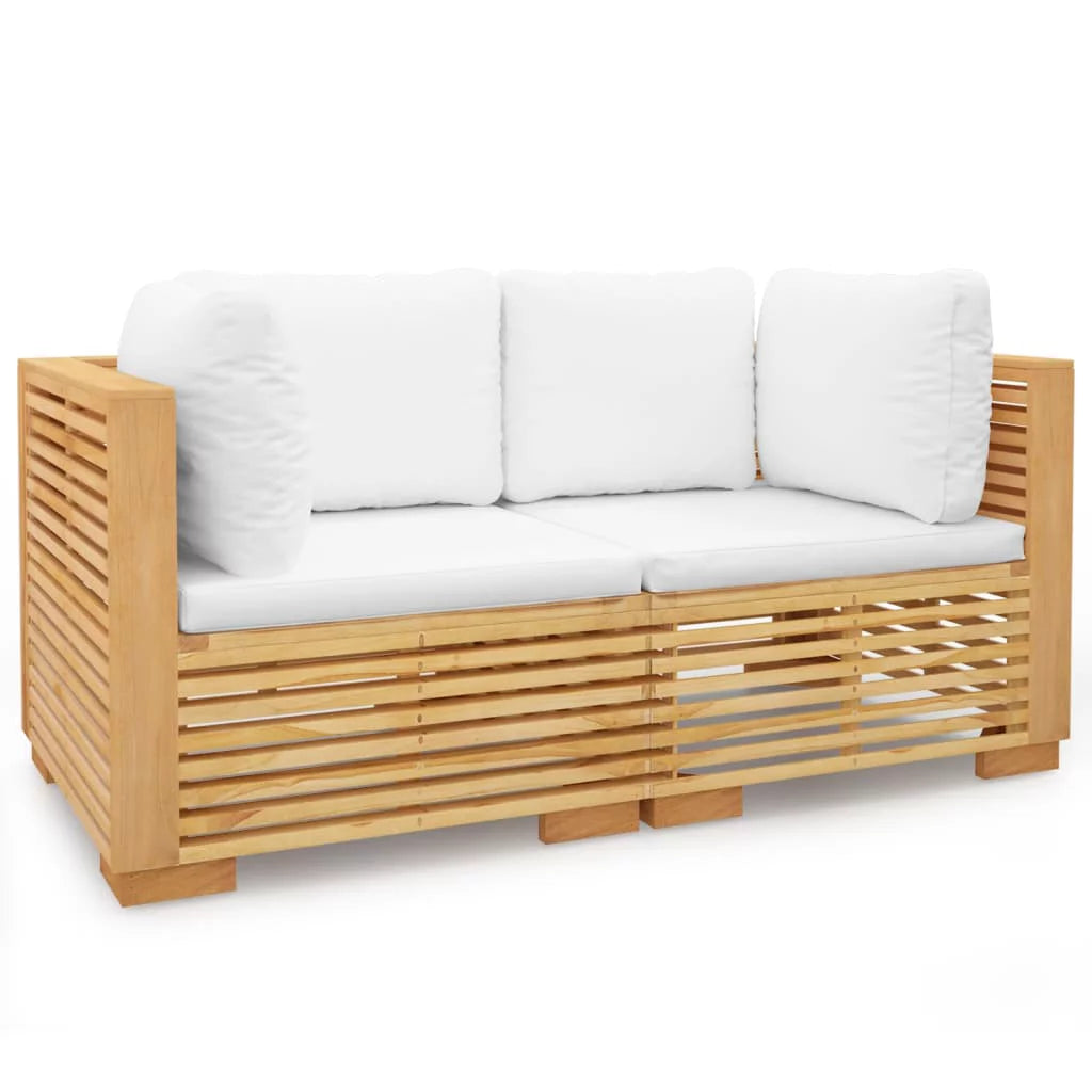 Teak Corner Sofas with Cushions 2 pcs L7408