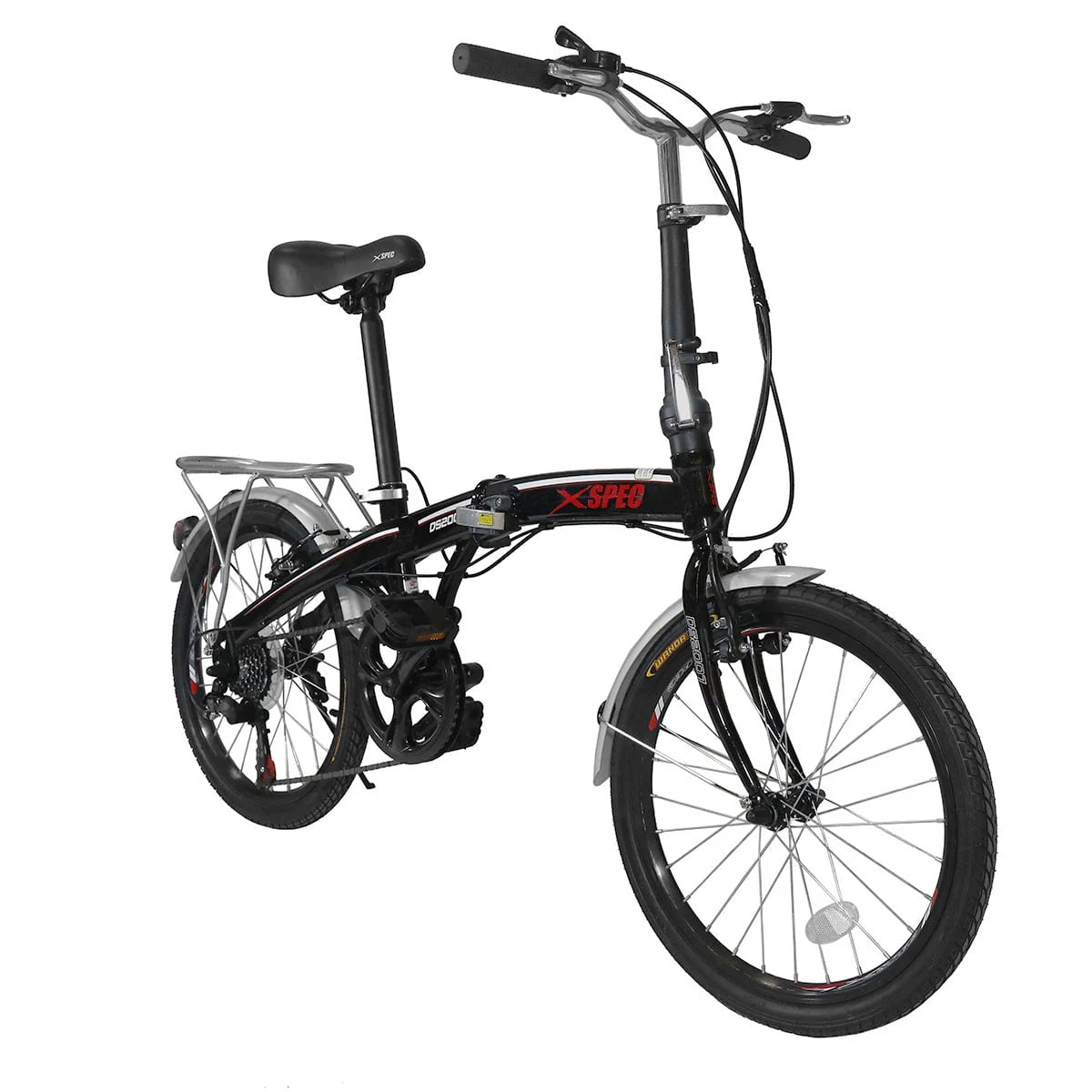 White 7 Speed Folding Compact Bike K221547
