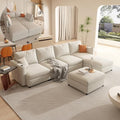 Oversized Chenille U-Shaped Modular Sectional Sofa with 2 Ottomans C738829