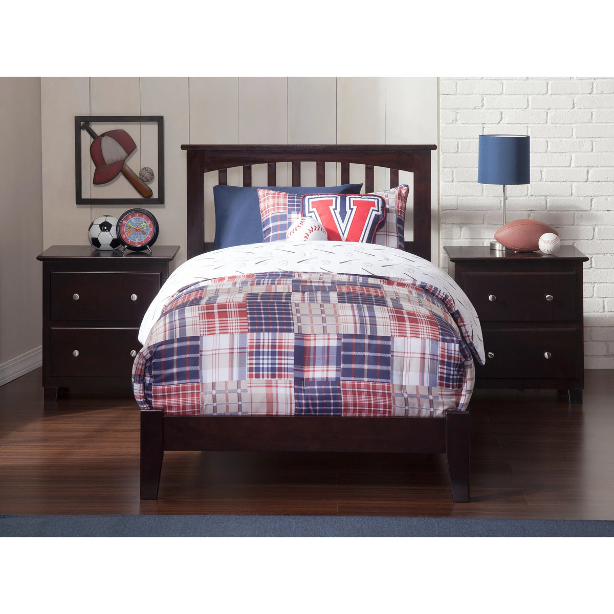 Espresso Twin-size Platform Bed V82821