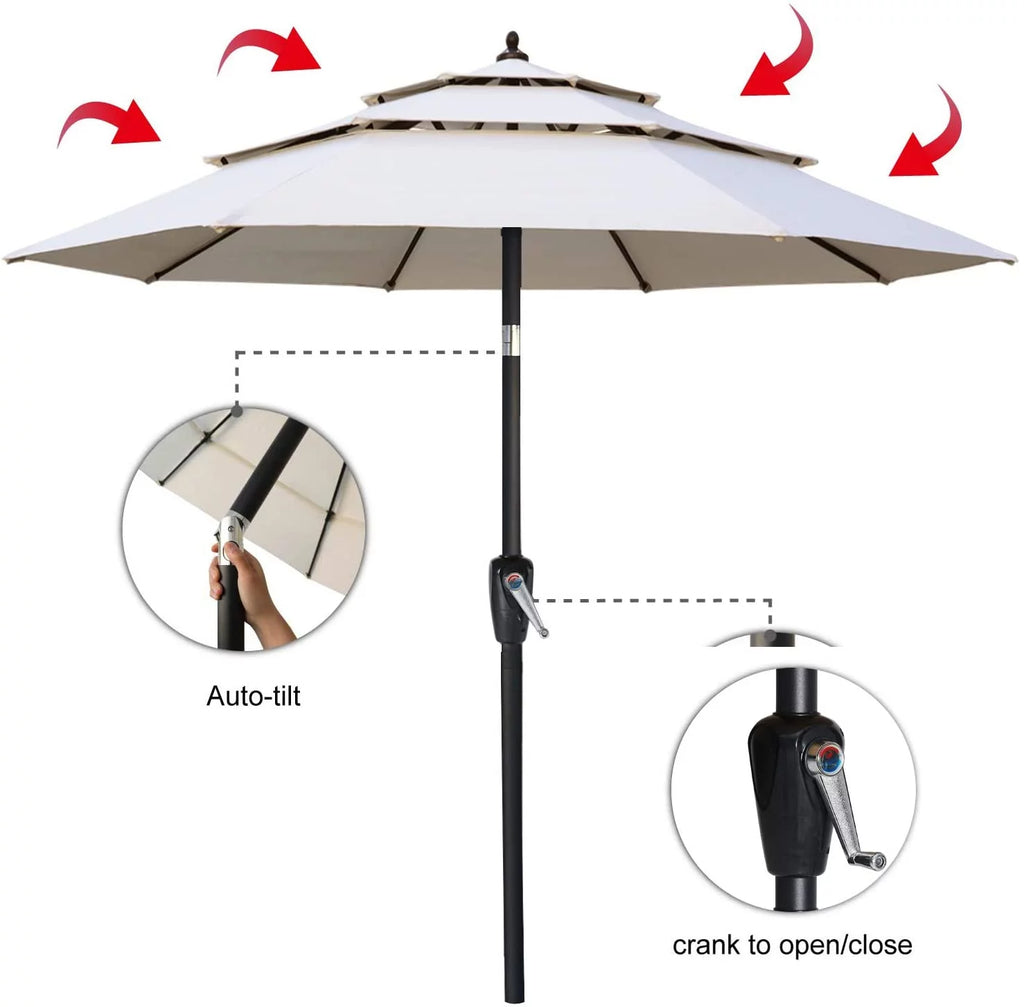 7.5FT Patio Umbrella with Push Button Tilt G5528
