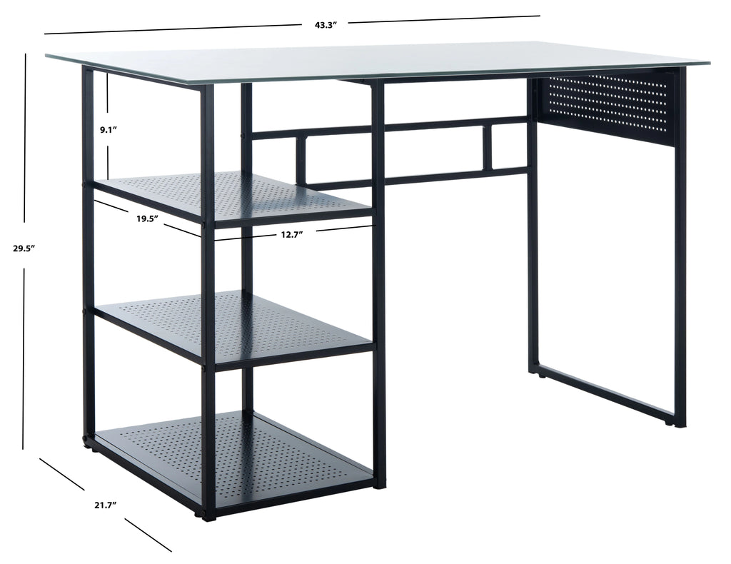 White Marble Glass Writing Desk M64949