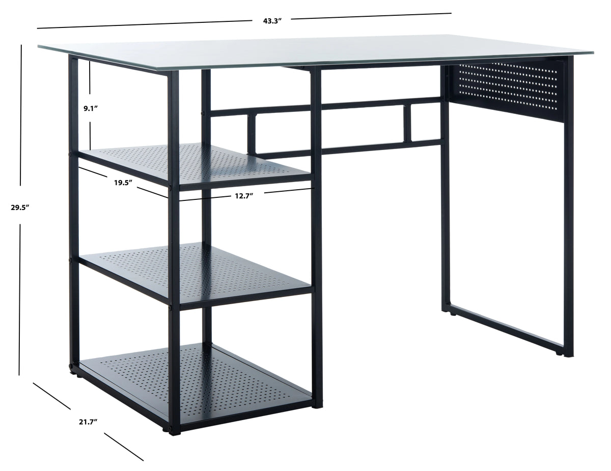 White Marble Glass Writing Desk M64949
