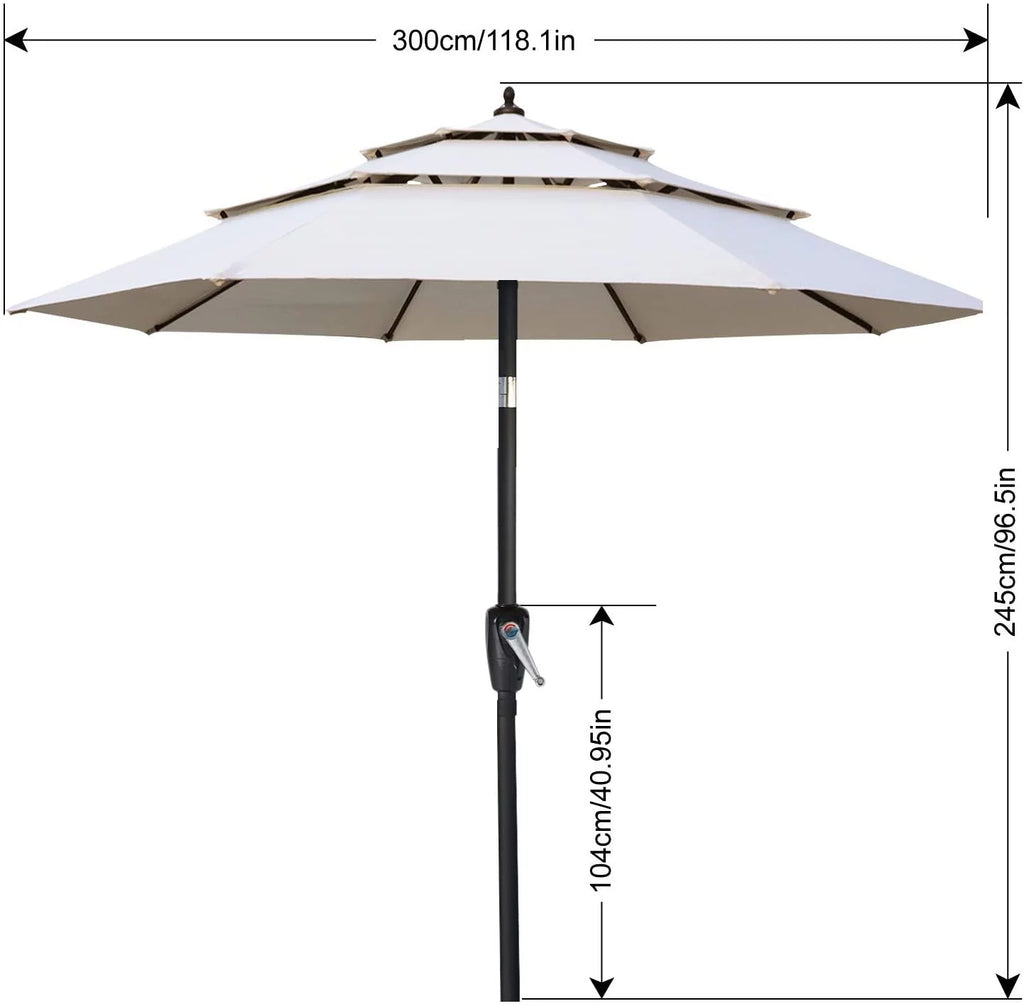 7.5FT Patio Umbrella with Push Button Tilt G5528