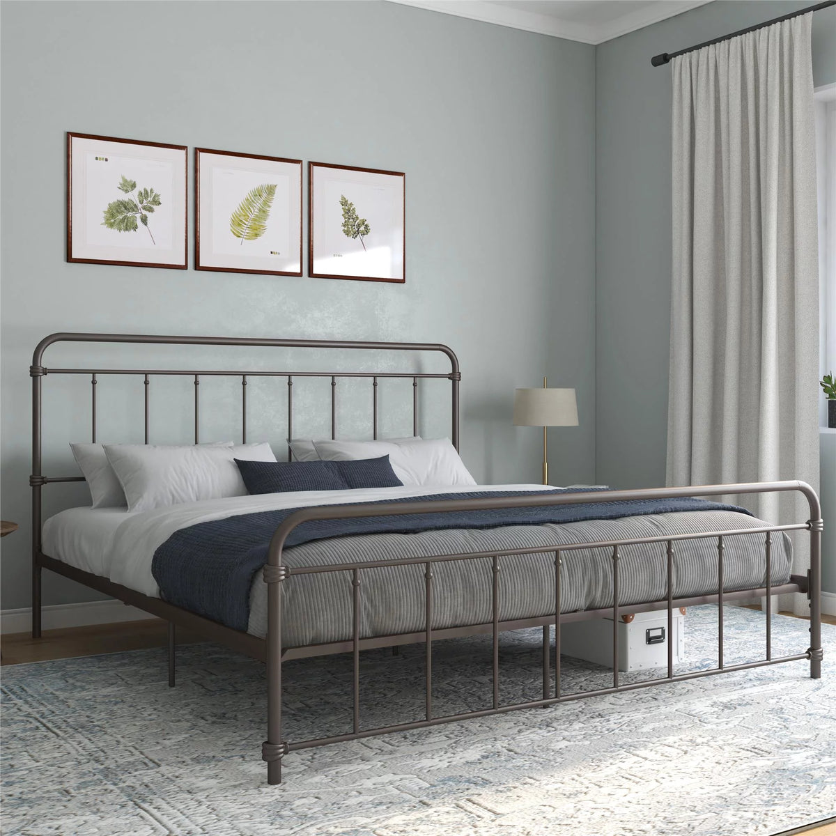 Black Twin Metal Platform Bed D996019