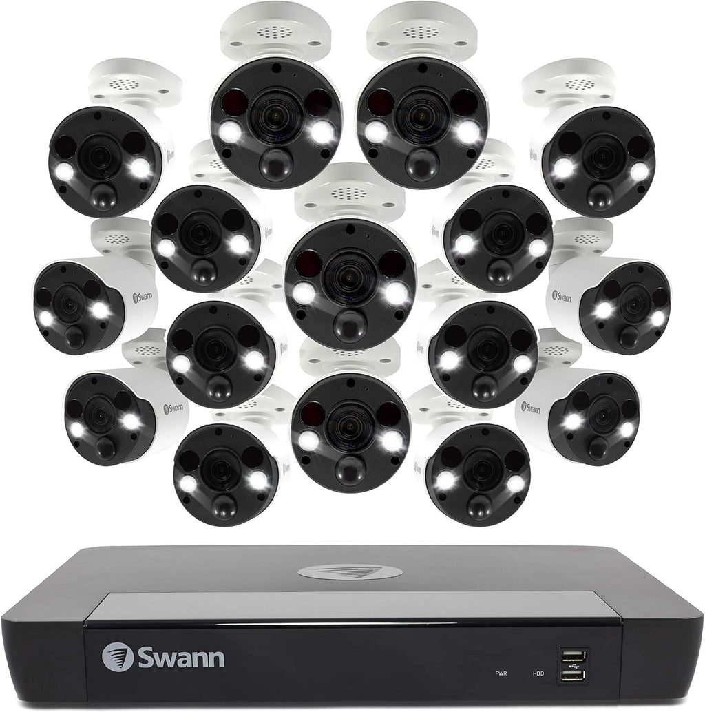 16 Channel 16 Cameras 4K Ultra HD POE NVR Security Camera System B32413