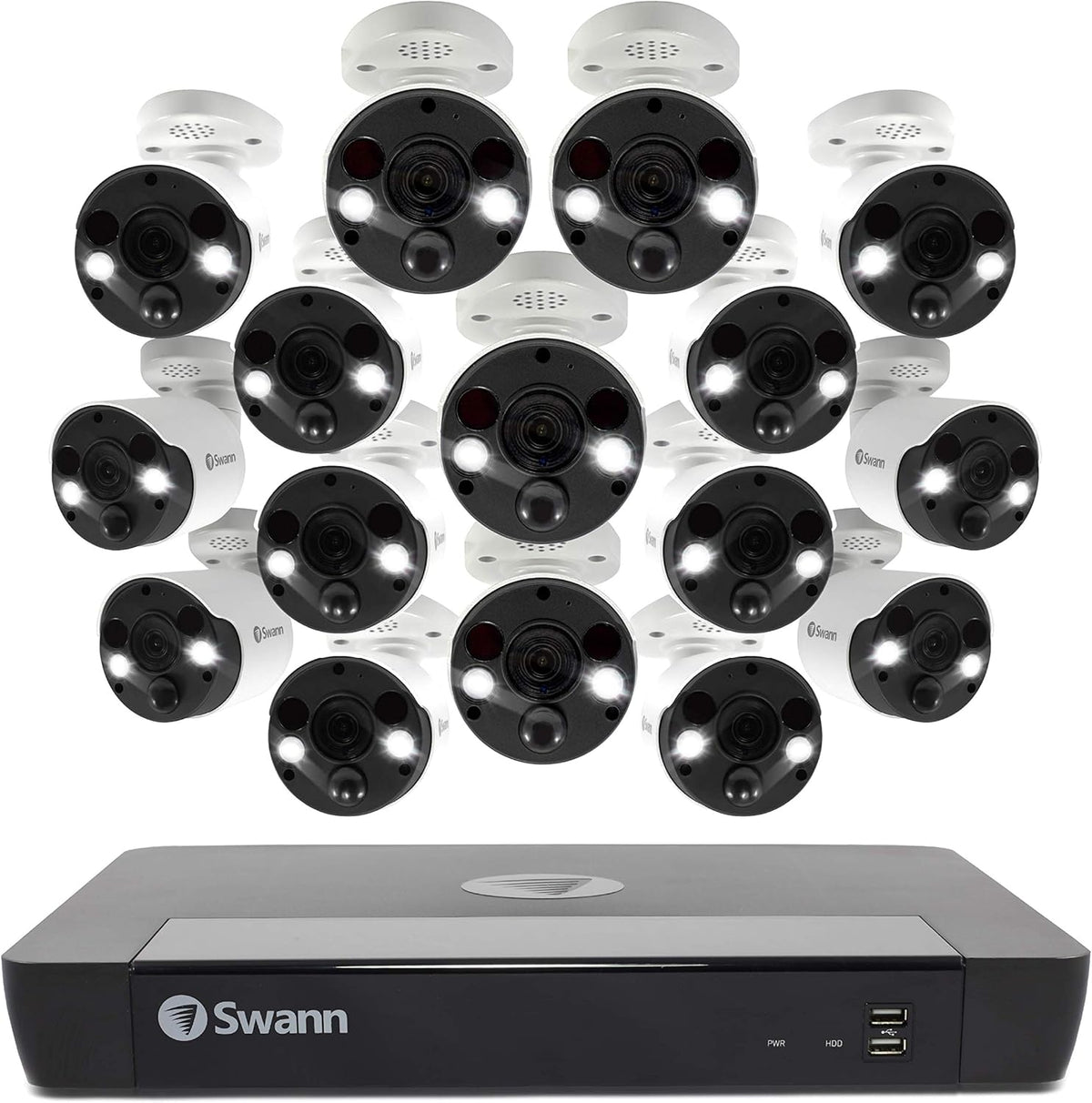 16 Channel 16 Cameras 4K Ultra HD POE NVR Security Camera System B32413